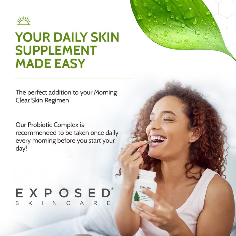 Exposed Skin Care Probiotic Supplement Complex with 1 Billion CFU