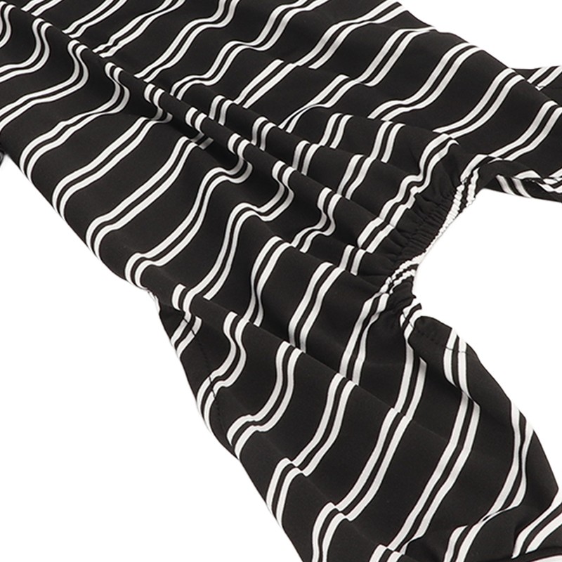Dog Striped Pajamas Classic Black White Stripe Lightweight Full Coverage