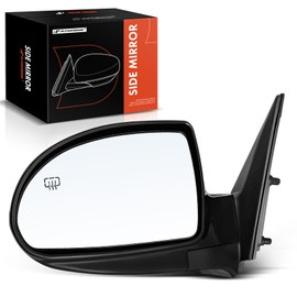 A-Premium Driver Side Power Door Mirror - Compatible with Hyundai Elantra 2007-2010 - Heated Manual Folding Black Outside Rear View Mirror w/Turn Signal and Blind Spot Detection - Replace# 876102H110