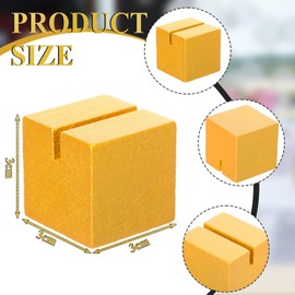 Colingmill Colingmill 24 Pieces Golden Wooden Table Number Stands Square Weeding Table Name Holder Place Card Holders Office Birthday Party Events Decoration Tag Photo Menu Clips Banquet Restaurant