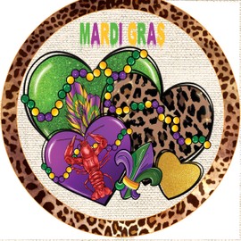 Mardi Gras Wreath Sign, Wreath Sign for Mardi Gras, Let the Good Times Roll, Crawfish Season, Fat Tuesday, Party, Louisiana, Tis the Season