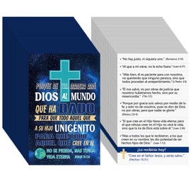 Noveread 200 Pcs Spanish Gospel Tract Card Salvation Cards Pocket Holy Postcards Prayer Postcards Christian Inspirational Bible Verses for Christian Gifts Women Men (Salvación)