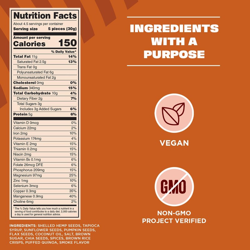 Manitoba Harvest Superseed Snack Clusters, Smoky BBQ - 5g Plant