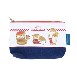 Sunstar Stationery S2333872 Mofusand Pouch, Flat Pouch, Hamburger Nyan