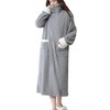 Daiwor Kout Zippered Robes for Women Winter Warm Fluffy Robes