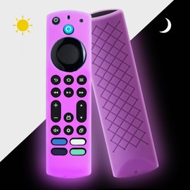 GMXT Remote Cover for Fire Stick 4k+ Max,Toshiba, Insignia Fire Tv Remote Cover, Silicone Case Glow in The Dark (Purple)