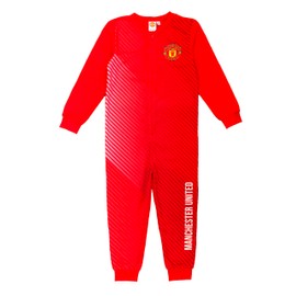 Manchester United F.C. Boys Onesie, Sleepsuit, All in One Pyjamas, Age 7-8 Years Red