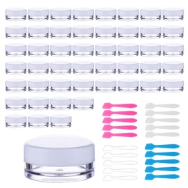 Gaahkai 48PCS 5ml/0.17oz Lip Gloss Containers Empty with Pressure Sensitive Gasket, Cosmetic Containers with Lids for Lipgloss Balm Scrub Makeup