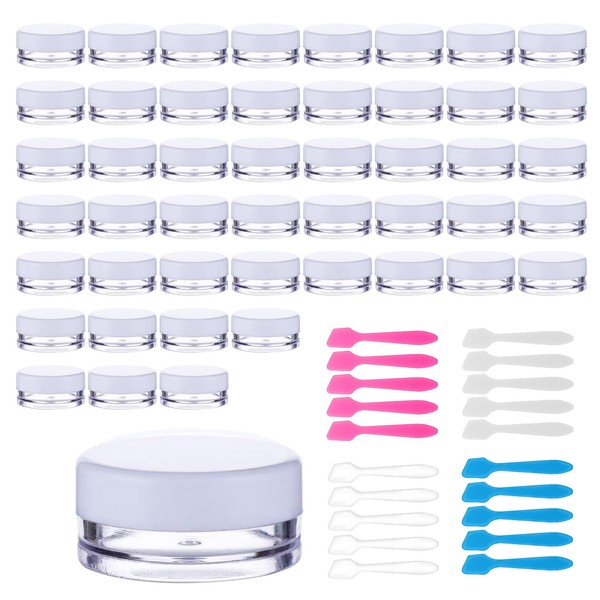 Gaahkai 48PCS 5ml/0.17oz Lip Gloss Containers Empty with Pressure Sensitive