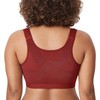 DELIMIRA Women's Full Coverage Front Closure Wire Free Back Support