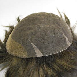 Stock Full Swiss Lace Dark Brown 3# Toupee for Men Human Hair System Replacement