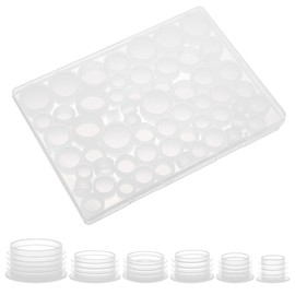 60pcs Salt and Pepper Shaker Stoppers Plugs Plastic Stopper Replacement Plug for Salt and Pepper Shakers Reusable Round End Caps Plastic Bottle Caps Bulk for Bottles with Diameters 11/13/15/17/19/24mm