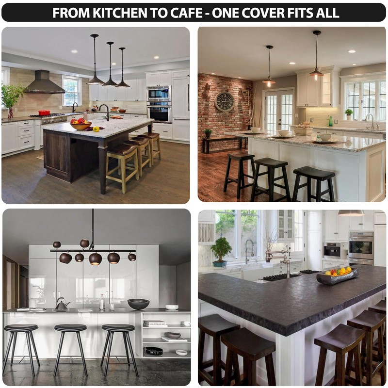 NeColorLife Rectangle Bar Stool Covers,Stretch Waterproof Saddle Seat Covers for