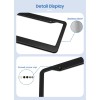 Unbranded Durable 2PCS Black Stainless Steel Universal USA License Plate