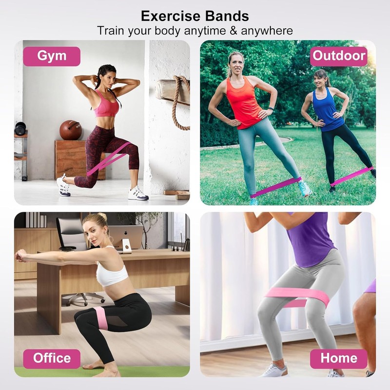 QYINXIU 5 Pcs Exercise Bands, Resistance Loop Exercise Bands, Exercise