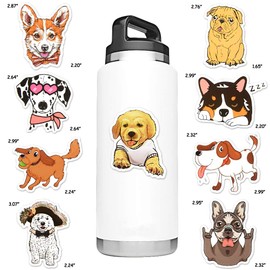 SUSIHI Dog Stickers for Kindle Kids Cute Dog Stickers Water Bottles Scrapbook Book Waterproof(50 Pcs)