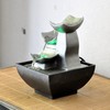 zen' Light Natural Boro Fontaine Resin Silver 13 x 13