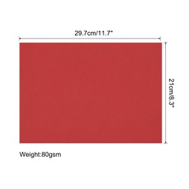 QUARKZMAN 75 Sheets A4 Coloured Print Copy Paper Origami Paper Printer Paper 80gsm for Printing, Copying Documents, Crafts, Red