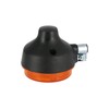 Rear Indicator Round in Black with Orange Lens - for