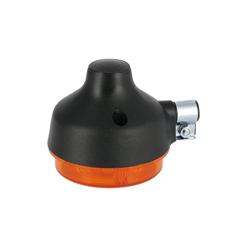 Rear Indicator Round in Black with Orange Lens - for