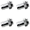 ZZHXSM 4pcs Silver Copper Fittings G1/4 Thread Soft Tube Barb