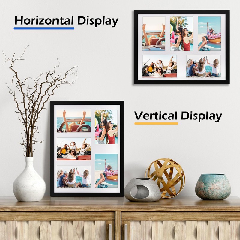 YMCNLE 11x14 Collage Picture Frame, Display Five 4X6 Pictures with