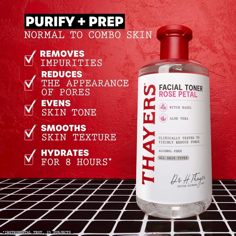 Thayer's Facial Toner Witch Hazel Rose Petals with Aloe Vera,