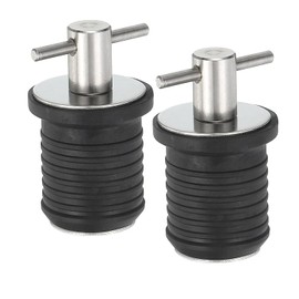 Dilireba Pack of 2 Boat Drain Plugs, Marine T-Handle Drain Plugs, Boat Drain Plug, Snap Drain Marine Rotating Plug, Boat Compression Plug, Rubber Plug, for 25 mm Hole Boat Marine Accessories