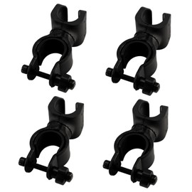 4pcs Black Cane Holder - Universal Crutch and Stick Bracket for Walkers, Rollators, and Wheelchairs