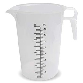 Measuring Pitcher - Large Measuring Container - Great Pool Measuring Cup For Chemicals Also Used For Motor Oil Measuring , Lawn Measuring, Lye Container - Measuring Cup Plastic (16oz)