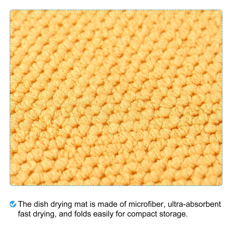 sourcing map Microfiber Dish Drying Mat, 15.75" x 11.82" Dishes
