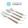 Martha Stewart Watercliffe 16 pc Flatware Set Stainless Steel w/ABS