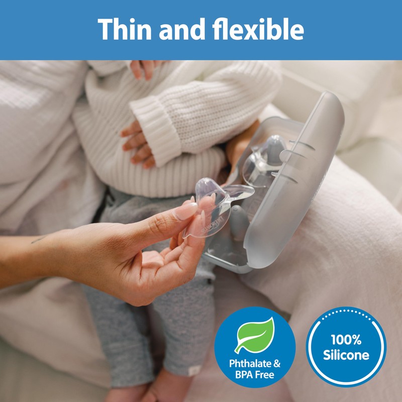 Dr. Brown's Butterfly Breastfeeding Nipple Shields for Protecting Sore, Flat