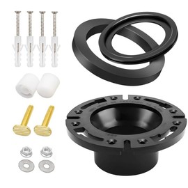 HCLLPS 3 in 1 Combo RV Toilet Seal Kit with 3 Inch Socket Floor Flange, RV Toilet Seal Replacement for RV 300/310/320 Toilets, Replaces 385345892 Floor Flange, 385311658 Flush Seal