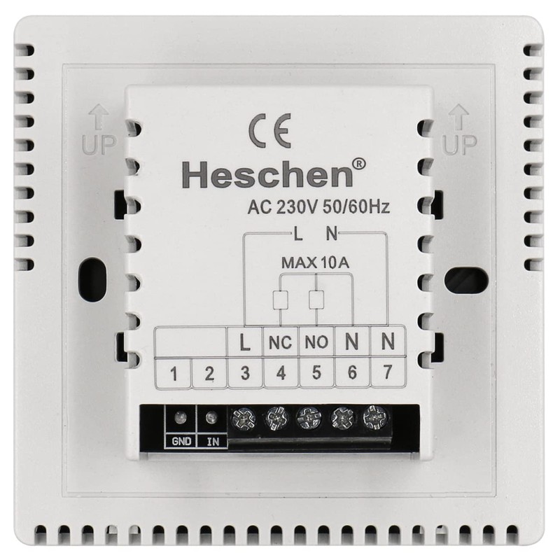 Heschen HS-D702 230VAC 10A LCD Thermostat with Digital Weekly Programming
