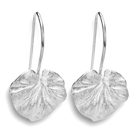 MadamLili - Blatt Silber Ohrringe - 925 Sterling - Blätter Ohrhänger - Handgefertigt - Naturschmuck - Exklusive Schmuckbox