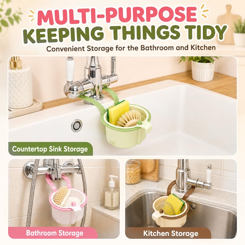 2Pcs 2026 New Cactus Kitchen Sink Strainer Basket, Hanging Sink