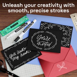 ARTISTRO 2 White Acrylic Paint Markers - 0.7mm Extra Fine-Tip Paint Pens - Perfect for Crafting, Art Projects, & More