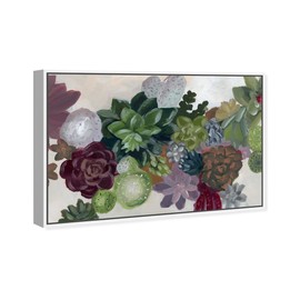 The Oliver Gal Artist Co. Floral Wall Art Canvas Prints Botanicals Cactus Garden Home Décor, 24" x 16", White Floating Frame