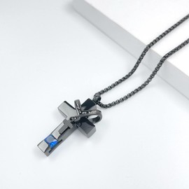 Birthstone Cross Urn Necklaces for Ashes Cremation Jewellery Urns for Human Ashes Memorial Urn Keepsake Pendant