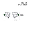 Nurse Earrings 925 Sterling Silver Stethoscope Studs Earrings with Emerald