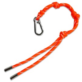 macaroni edge paracord charm, carabiner strap, bag charm, lanyard, key holder, anti-loss, Korean miscellaneous goods, orange