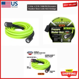 Universal 1/4 in. x 25 ft. 3100 PSI Pressure Washer Hose with M22 Fittings |HFZPW3425M|