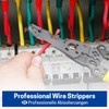 WISEPRO Wire Strippers, Multifunctional Foldable Wire Strippers, 18 in 1