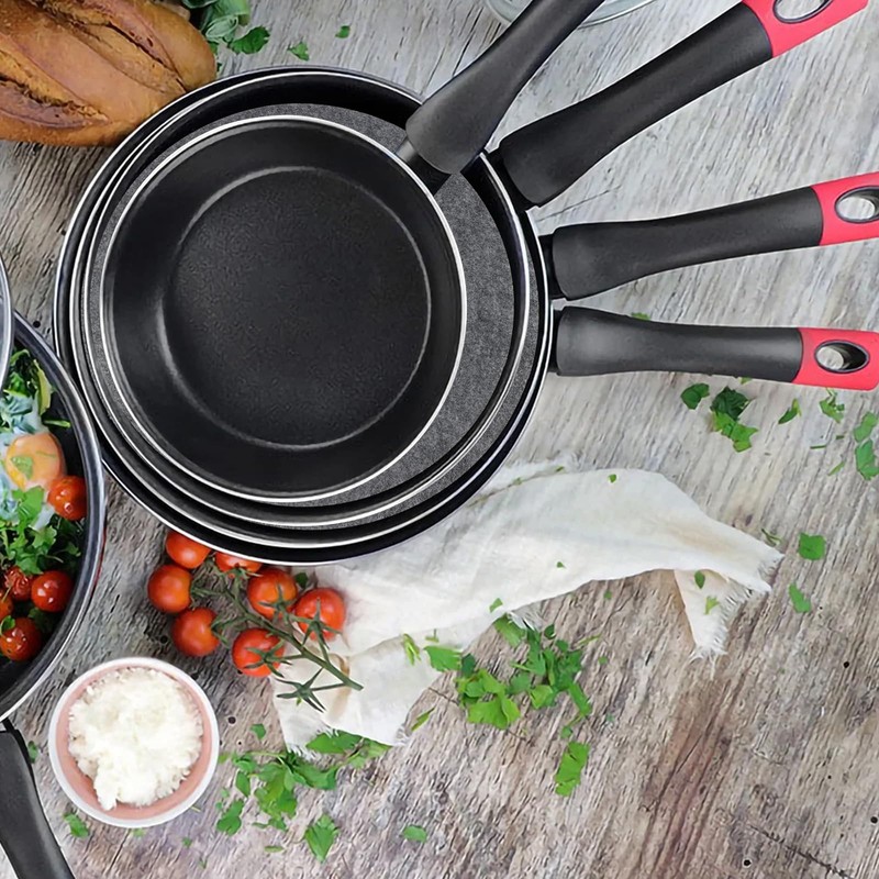 PUCSIQ Round Felt Pan Protectors for Dishes, Kitchens, Pots and