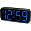 Peakeep Small Digital Alarm Clock Plug in for Bedrooms Bedside,