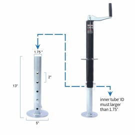 RURAL MART Foot Plate Extension for A-Frame Trailer Jacks – 2K Capacity – Corrosion Resista
