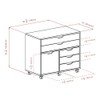 Winsome Winsome Halifax Storage Mobile Cabinets, 1 Door, 3 Drawers,