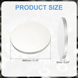 PATIKIL 1060 Aluminum Sheets and Plates, Dia.80mm / 3.15mm Thick 1/4" (3 Gauge) Aluminum Metal Discs Stamping Blanks for Crafting Industry Metal Stamping, Silver Tone