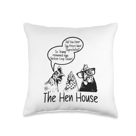 Funny Chicken Lovers Political Satire Throw Pillow